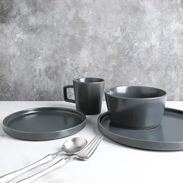 Stylish Stone Lain Coupe Dinnerware Set for 4