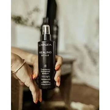 L'ANZA Healing Style Thermal Defense Spray with Strong Hold Effect - Eliminates Frizz, Detangles and Boosts Hair´s Shine, With UV and Heat Protection to prevent sun and styling damage (6.8 Fl Oz)