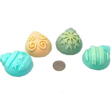 X-Haibei Christmas Snowflake Star Bell Soap Cake Jello Crayon Resin Chocolate Bombs Making Silicone Mold 6-Cavity