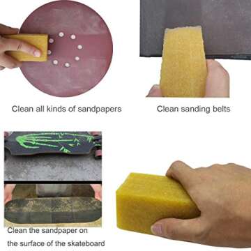 M-jump 4.5x1.5x1.5 Inch Abrasive Cleaning Stick for Sanding Belts & Discs Natural Rubber Build For Cleaning Sandpaper, Rough Tape, Skateboard Shoes and Sanding Discs | A"Must Have" Sanding Accessory