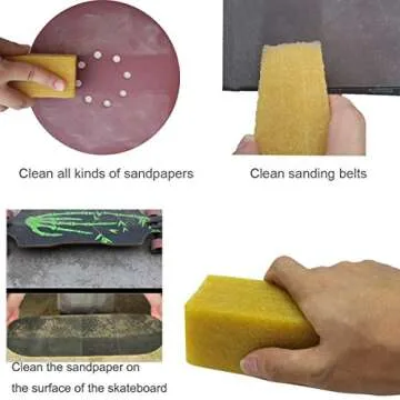 M-jump 4.5x1.5x1.5 Inch Abrasive Cleaning Stick for Sanding Belts & Discs Natural Rubber Build For Cleaning Sandpaper, Rough Tape, Skateboard Shoes and Sanding Discs | A"Must Have" Sanding Accessory