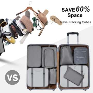 DIMJ Packing Cubes - Stylish Travel Organizers Set
