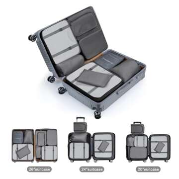 DIMJ Packing Cubes - Stylish Travel Organizers Set