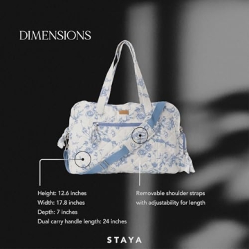 Stylish Quilted Weekender Bag for Women - Premium Cotton Duffle