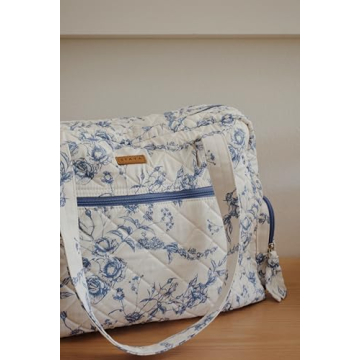 Stylish Quilted Weekender Bag for Women - Premium Cotton Duffle