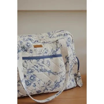 Stylish Quilted Weekender Bag for Women - Premium Cotton Duffle