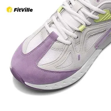 Women's Extra Wide Walking Shoes Wide Width Sneakers Cross Trainers with Wide Toe Box - Rebound Core Light Purple
