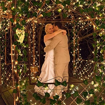 12 Pack Fake Vines with LED Lights for Room Decor