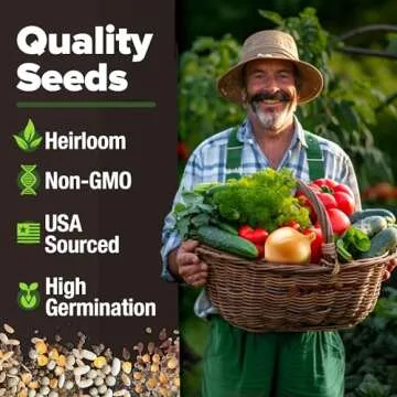 HOME GROWN 55 Vegetable Seeds Pack | Spring, Fall, Winter Heirloom Vegetables | Non-GMO Garden Survi...