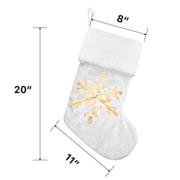 GEX Christmas Stockings Set of 6 for Festive Decor