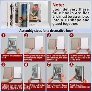 ENGYAS 9 Pcs Decorative Fake Books for Home Style