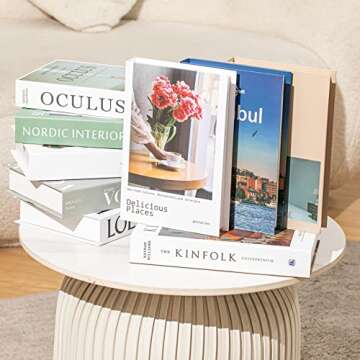 ENGYAS 9 Pcs Decorative Fake Books for Home Style