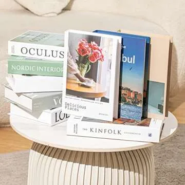 ENGYAS 9 Pcs Decorative Fake Books for Home Style
