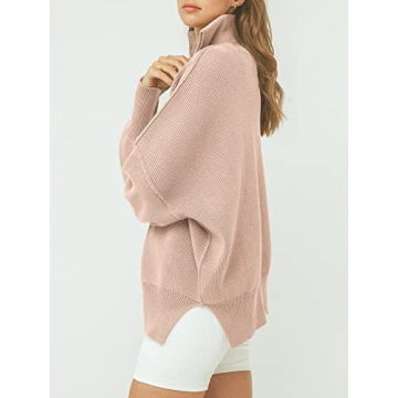 Oversized Quarter Zip Sweater for Women - ANRABESS 2024