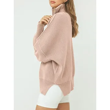 Oversized Quarter Zip Sweater for Women - ANRABESS 2024