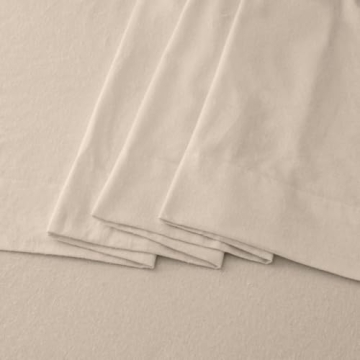 Great Bay Home King Flannel Sheet Set in Taupe for Winter Comfort