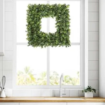 Set of 2 Faux Boxwood Wreaths for Every Season