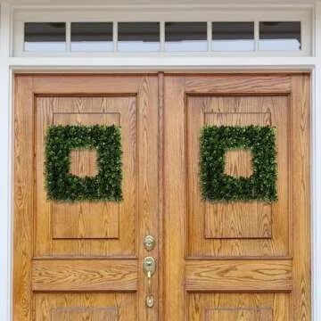Set of 2 Faux Boxwood Wreaths for Every Season