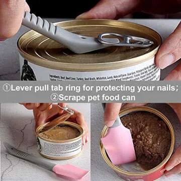 Yoku Made- Silicone Mini Spatula, Curved Small Spatula, Kitchen Scraper Spatula, Wet Pet Food Can Sp...