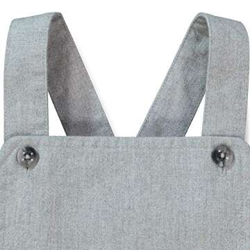 Hope & Henry Girls' Crossback Apron Skirtall Grey