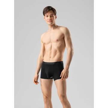 DAVID ARCHY Men's Underwear Micro Modal Dual Pouch Trunks for All-Day Comfort and Support