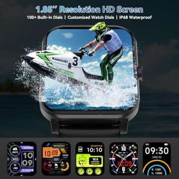 1.85" HD Smartwatch for Men Women - Fitness and Call Ready