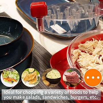 MIUSKATL Upgrade Chicken Shredder - Meat Shredder with Detachable Plate - Visible Chicken Breast Shredder Tool Twist with Strong Grip and Sharp Spikes for Cutting Meats Vegetables Hard Cheese(Red)