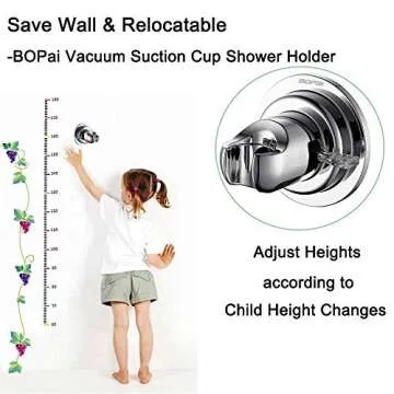BOPai Suction Shower Head Holder for Easy Adjustments