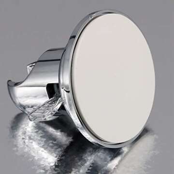 BOPai Suction Shower Head Holder, Relocatable Handheld Showerhead Holder, Chrome, Suitable for Installation On Smooth Surfaces