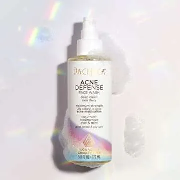 Pacifica Acne Defense Face Wash - Deep Pore Purifying Face Cleanser - w/ 2% Salicylic Acid, Pore Reducing Niacinamide & Inflammation Reducing Cucumber - for Sensitive Skin Vegan Dermatologist Tested