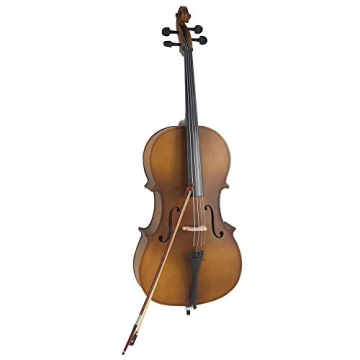 Vasitelan 4/4 Acoustic Cello Set Case Bow Rosin Adults