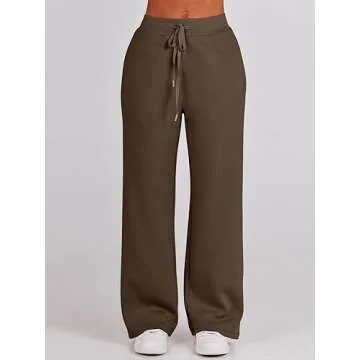 Stylish ANRABESS Women 2 Piece Sweatsuit Set in Coffee