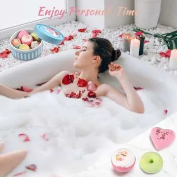 BlissfulOasis 6-Pack Bath Bombs Made with Natural Ingredients