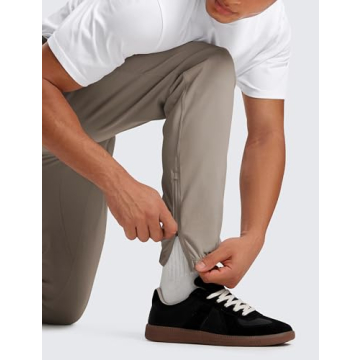 CRZ YOGA Mens 4-Way Stretch Golf Joggers with Pockets 30" - Work Pants Track Gym Athletic Workout Hiking Pants Cliff Ash Medium