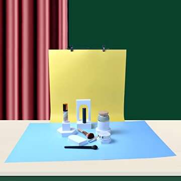 6PCS 12 Patterns Flat Lay backdrops with Stand for Food Photography 22x34in Waterproof Reusable Brick Marble Yellow Flat Lay Props