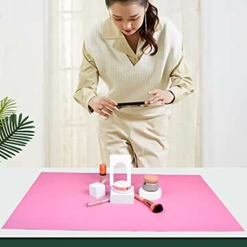 6PCS 12 Patterns Flat Lay backdrops with Stand for Food Photography 22x34in Waterproof Reusable Brick Marble Yellow Flat Lay Props