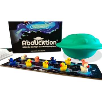 Abducktion - A weirdly Strategic Duck Kidnapping Game, 15-Minutes of Light Strategy of Ducks, a UFO, and Mind-Bending, Shape-Finding Logic!