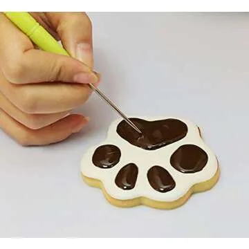 6 PCS Sugar Stir Needle Scriber Needle Modelling Tool Biscuit Cookie Icing Pin Cake Decorating Needle Tool Sugar Cookie Decorating Supplies Baking Scribe Tool Marking Patterns Icing Sugarcraft