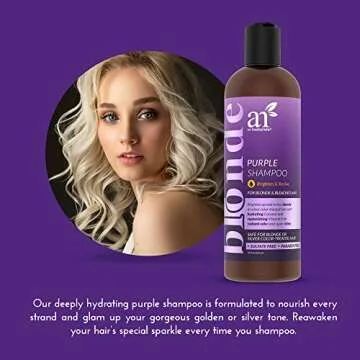 Artnaturals Purple Shampoo for Blonde Hair 12oz Sulfate-Free