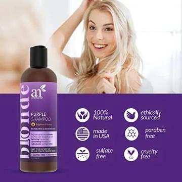 Artnaturals Purple Shampoo for Blonde Hair 12oz Sulfate-Free