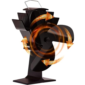 Tomersun 3 Blades Heat Powered Stove Fan for Comfort