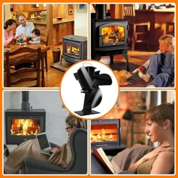 Tomersun 3 Blades Heat Powered Stove Fan for Comfort