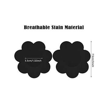 SATINIOR 50 Pairs Nipple Covers Disposable Pasties Breast Covers Self Adhesive No Show Bra for Women...