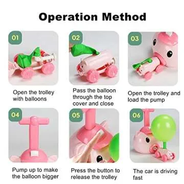 XHSP Balloon Powered Pink Pig Cars - Fun Educational Toy Set