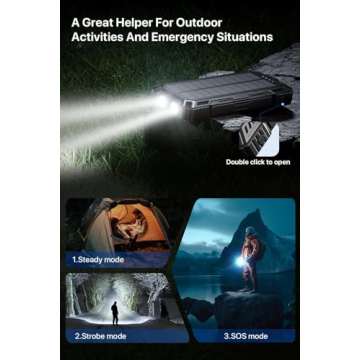 JSKEI Solar Power Bank 49800mAh with Wireless Charging