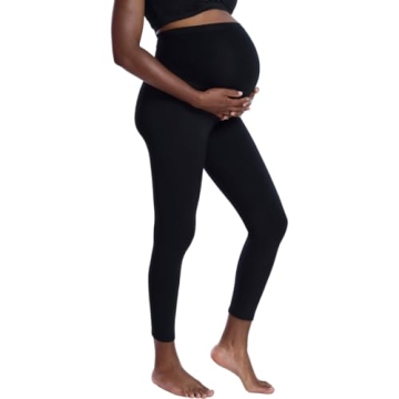 Motherhood Maternity Women's Maternity Essential Stretch Full Length Secret Fit Belly Leggings, Blac...