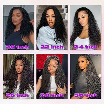 lulucharm 13x4 Deep Wave Lace Front Wigs Human Hair 180% Density Deep Wave Curly Wig HD Transparent Lace Frontal Wigs Human Hair Pre Plucked with Baby Hair Natural Color 26 Inch