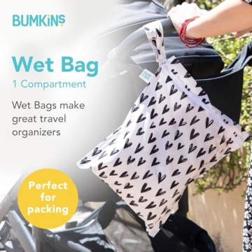 Bumkins Waterproof Wet Bag for Travel, Baby, Gym & More