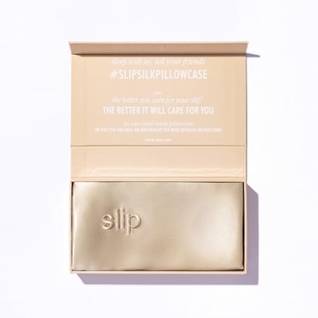 slip King Pure Silk Pillow Case - 100% Pure 22 Momme Mulberry Silk- King Size Standard Pillow Case -Anti-BedHead, Anti-Sleep Crease, Caramel (20" x 36")