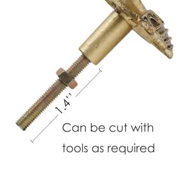 SOFFEE DESIGN Set of 6 Vintage Matte Gold Pewter Cabinet Knobs, Decorative Metal Bee Shape Knobs Pull Handle for Door Cabinet Drawer, Antique Dresser Knobs Home Furniture Handle